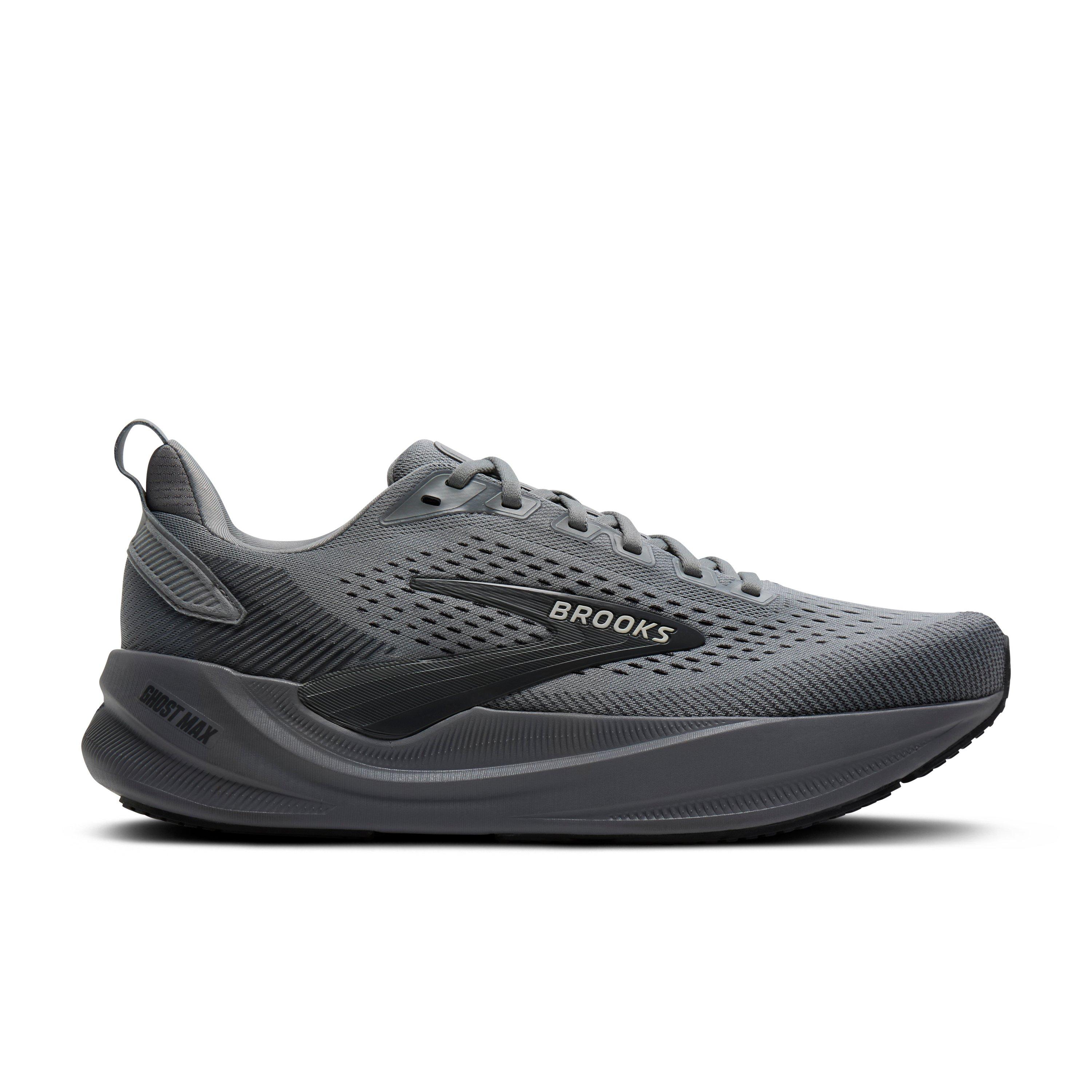 Brooks Ghost Max 4 "Grey/Grey/Ebony" Men's Extra Wide Running Shoe - GREY/GREY/EBONY